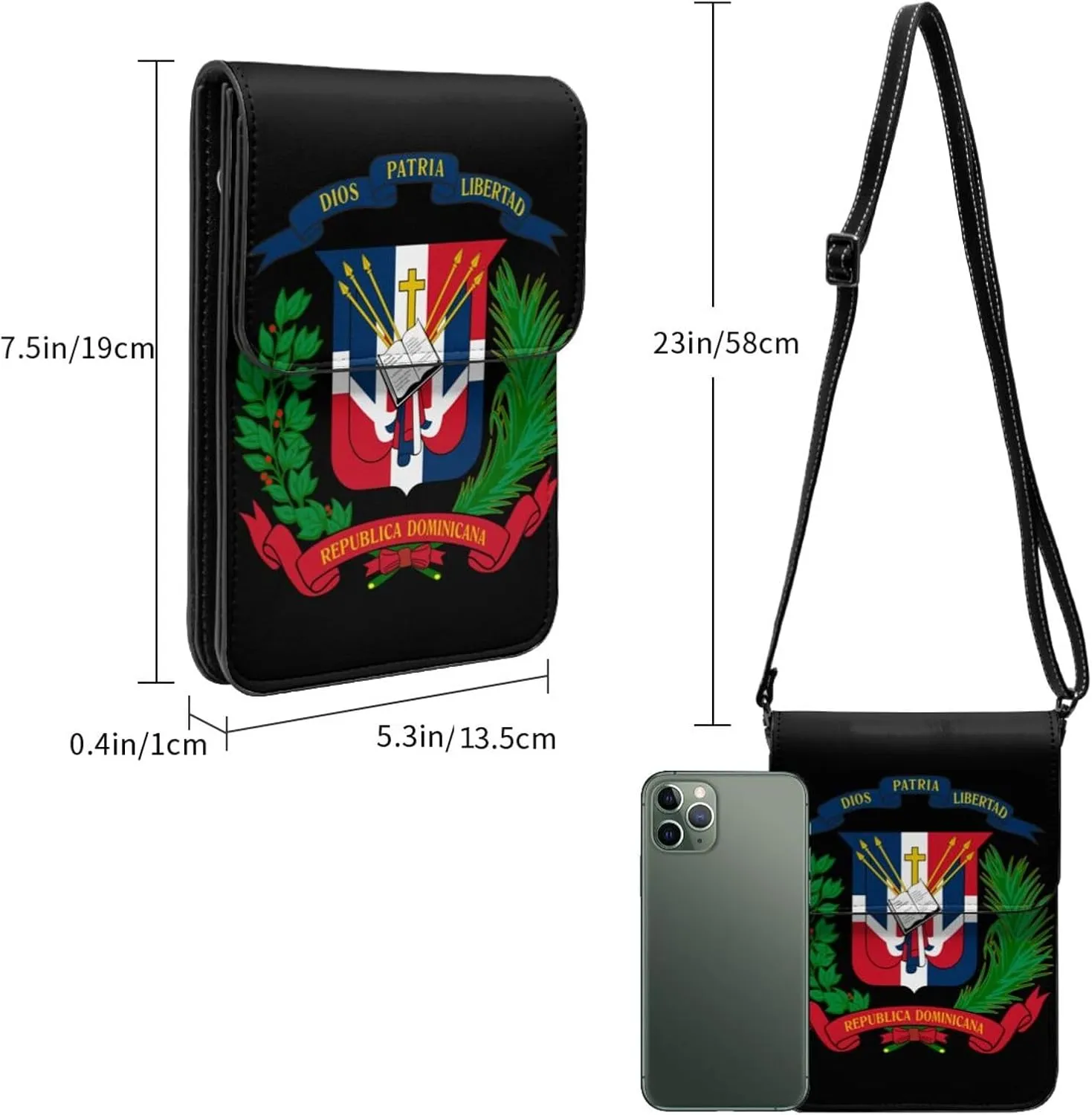 Marijuana Weed Leaf Leather Crossbody Cell Phone Purse Small Wallet Bags Adjustable Phone Bag for Women