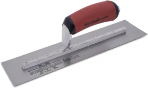 Marshalltown Finishing Trowel,11 Inch by 4 1/2 Inch, Perfect for Spackling, Sheetrock, Stucco, Concrete, EIFS and More, Durasoft Curved Handle, High Carbon Steel Blade, Xtralite Mounting,MXS1D