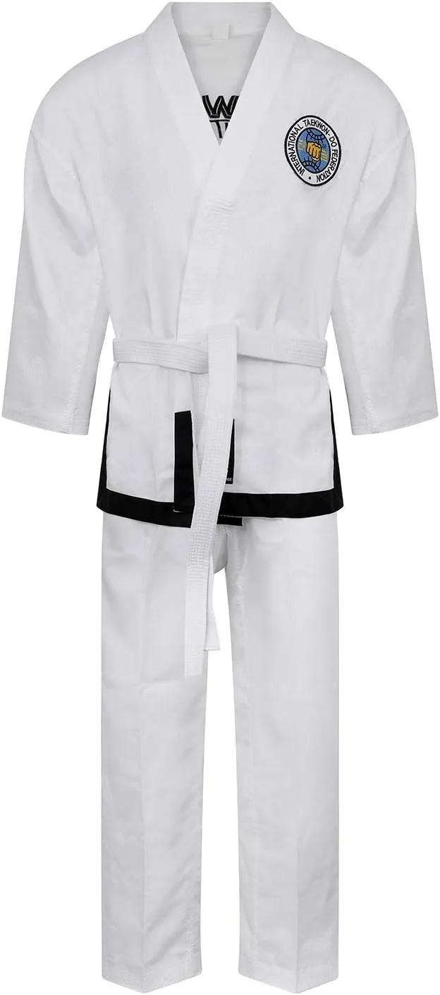 Martial Arts Elite Ultra Light ITF Taekwondo Black Belt Fighter Suit
