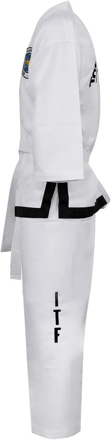 Martial Arts Elite Ultra Light ITF Taekwondo Black Belt Fighter Suit
