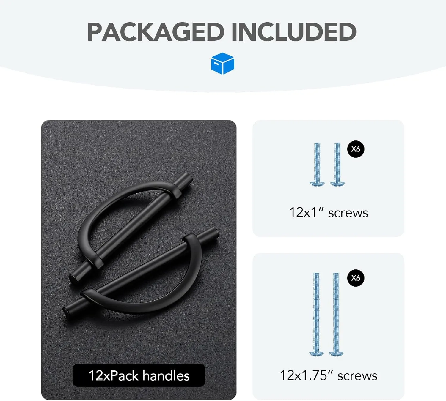 Matte Black Cabinet Pulls, 5 Inch Hole Center, 128 mm, Curved Design Cabinet Handles for Kitchen,Cupboard, Drawer & Bathroom 10 Pack