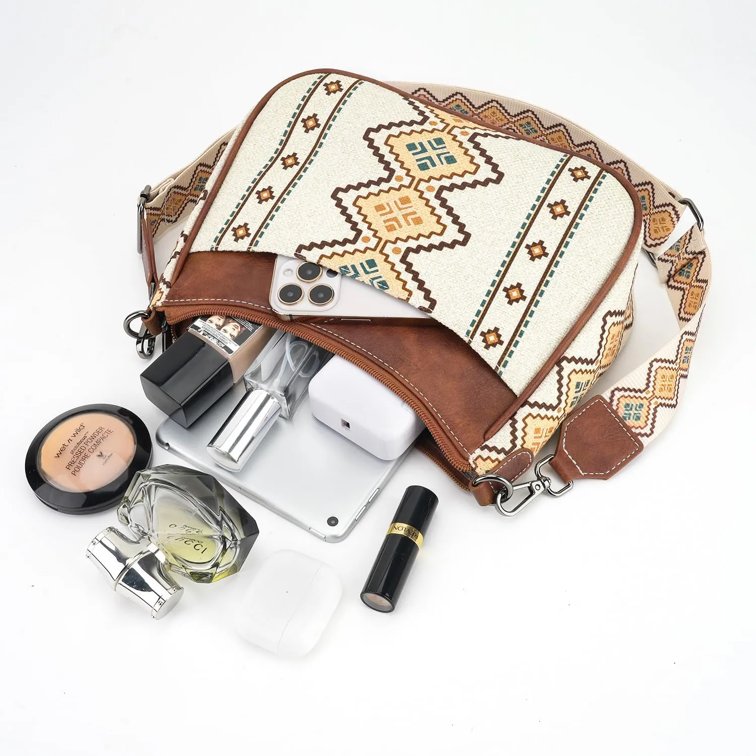 MEITRUE Leather Crossbody Bags for Women - Trendy Shoulder Handbags with Adjustable Strap