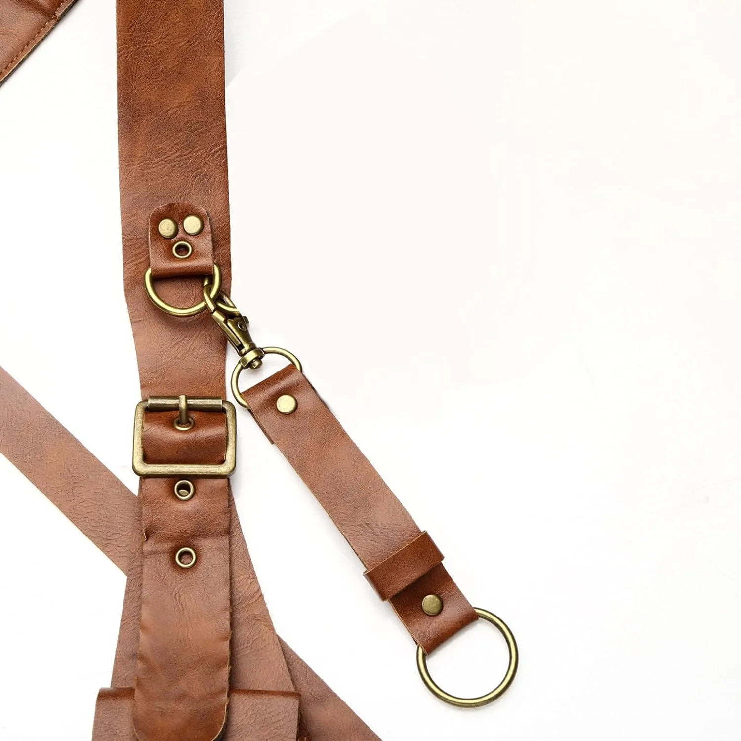 Mens Leather Hidden Underarm Shoulder Bag Double Shoulder Pouch Outdoors Mobile Phone Holster Bag