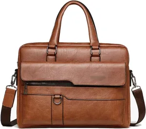 Men's Shoulder Bags Fashion Casual Vintage PU Leather Bag Mens Messenger Bag Men Shoulder Bags Male Laptop Briefcase Bag Men Handbags for Men