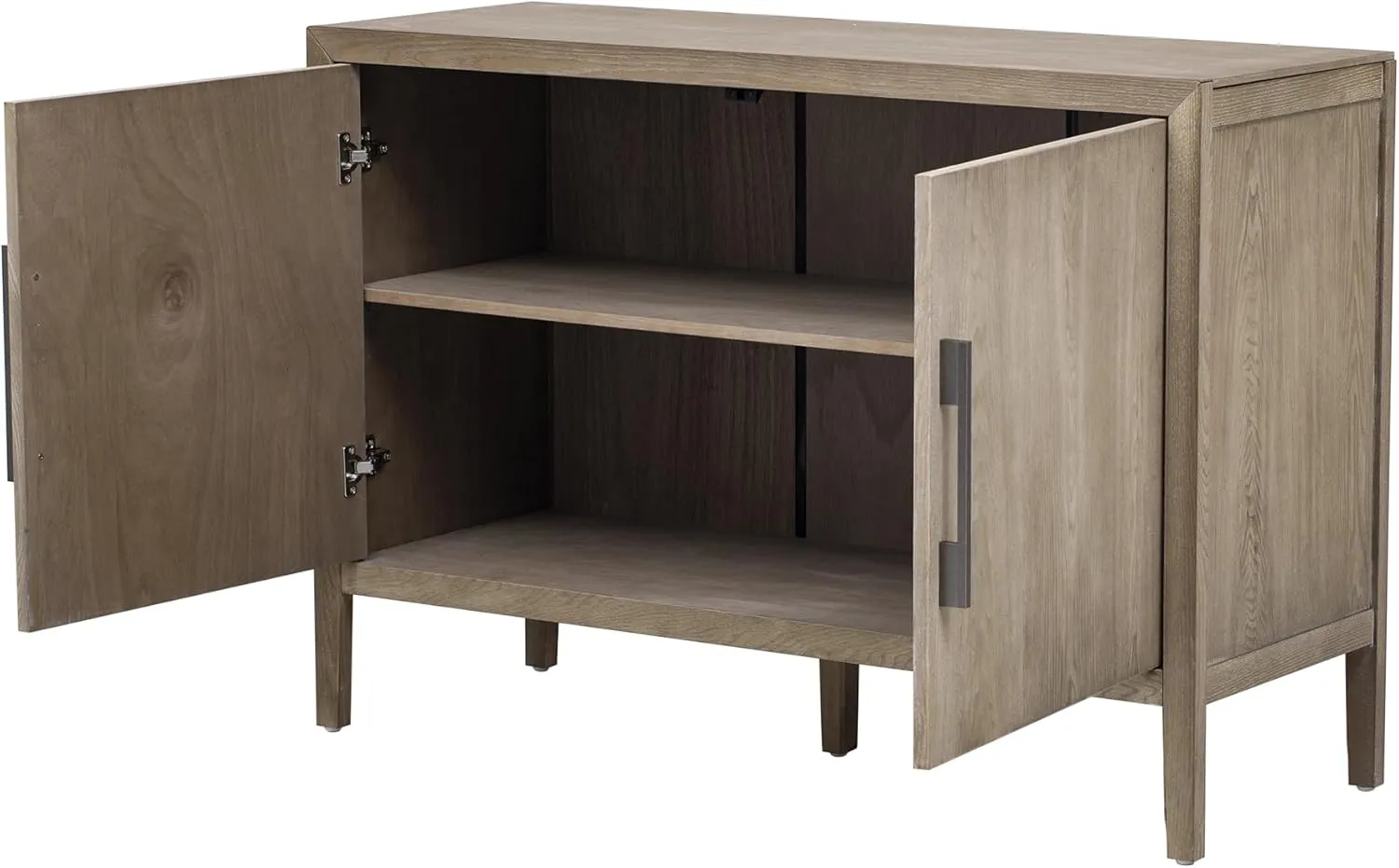 Merax Modern Wood Buffet Sideboard with 2 Doors, Farmhouse Storge Cabinet Console Table for Living Room Dinning Room Hallway Beige