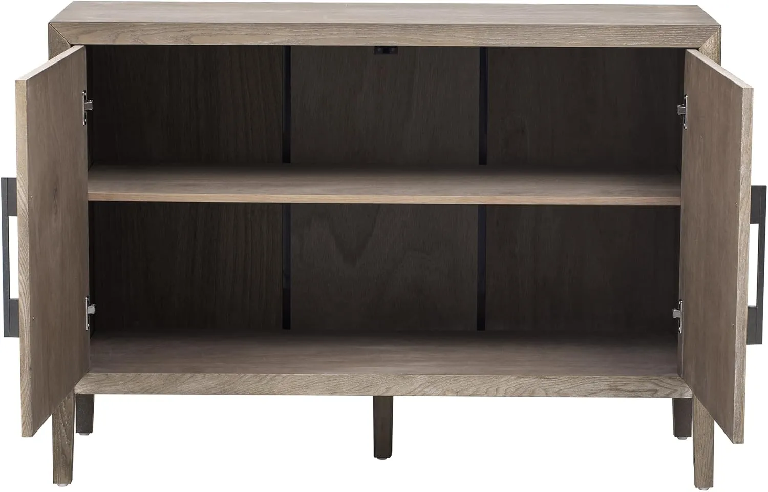 Merax Modern Wood Buffet Sideboard with 2 Doors, Farmhouse Storge Cabinet Console Table for Living Room Dinning Room Hallway Beige