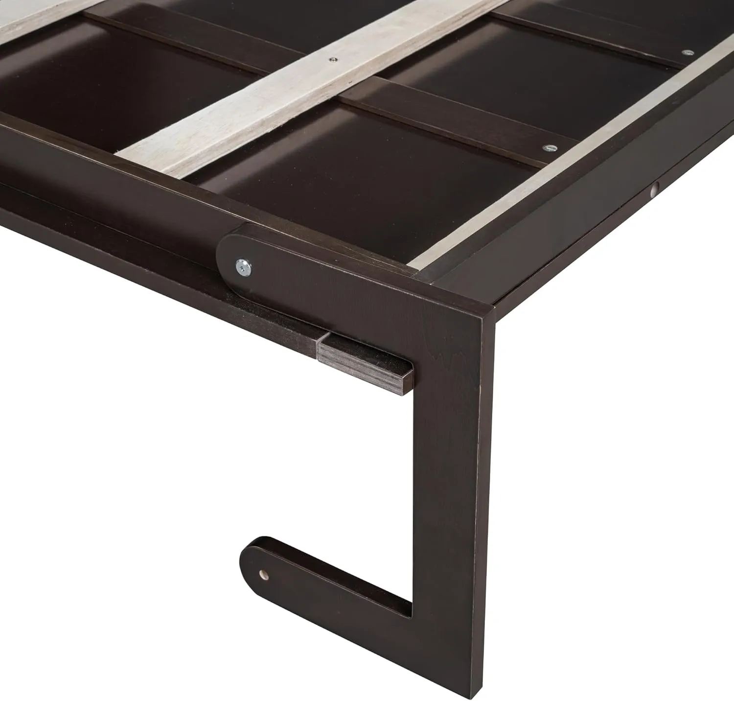 Merax Queen Size Murphy Bed, Wooden Queen Murphy Bed Wall Bed with Sofa and Cushion, Espresso