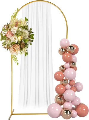 Metal Arch Backdrop Stand,7.2FT Reusable Gold Balloon Arch Frame for Wedding Birthday Party Valentine Baby Shower Background Decoration