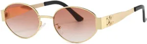 Metal Sunglasses for Men and Women Fashion Sun Glasses Oval Stylish Eyewear Shades UV400