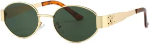 Metal Sunglasses for Men and Women Fashion Sun Glasses Oval Stylish Eyewear Shades UV400