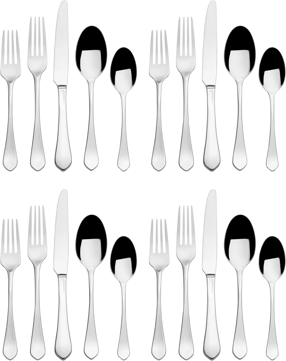 Mikasa Colson 18/10 20 Piece Stainless Steel Flatware Set, Service For 4