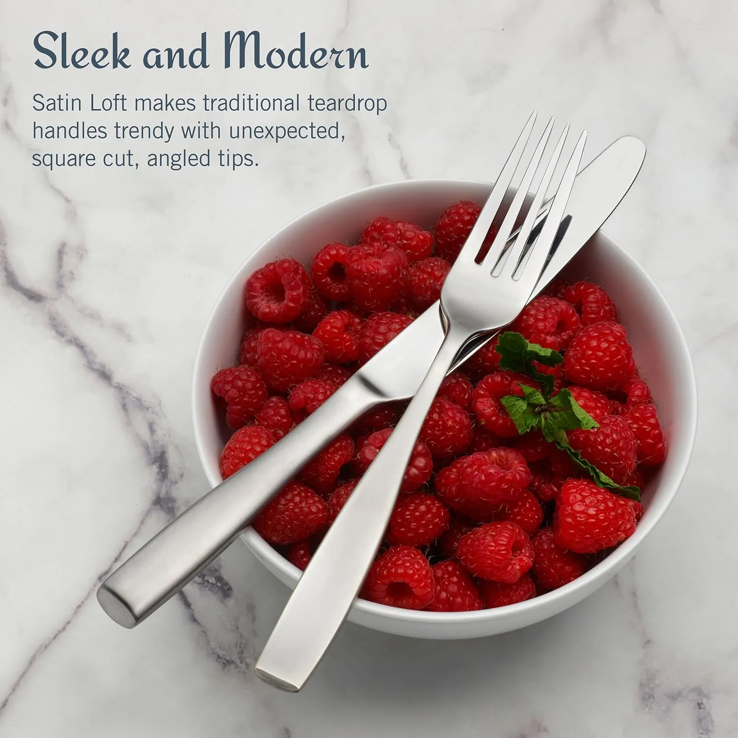 Mikasa Opulent Hammerd 75-piece silverware set, 18/10 stainless steel cutlery set for 12, includes 5-piece serving utensils set, plus steak knives