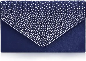 Milisente Evening Bag for Women Glitter Rhinestone Wedding Evening Purse Crystal Envelope Crossbody Shoulder Clutch Bags