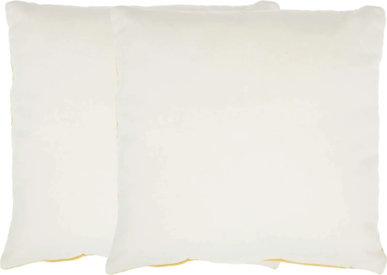Mina Victory SS999 Pack of 2 Life Styles Velvet Yellow Throw Pillow Cover Set 16" x 16", 2 Pieces, 16"x16"