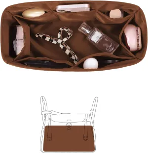 Mini Lindy Bag Insert, Luxury Bags Storage with Silk, Lightweight Inner Bag Compatible with Lindy 19 Bags, Multiple Pockets Large Capacity(Gold, Lindy19)
