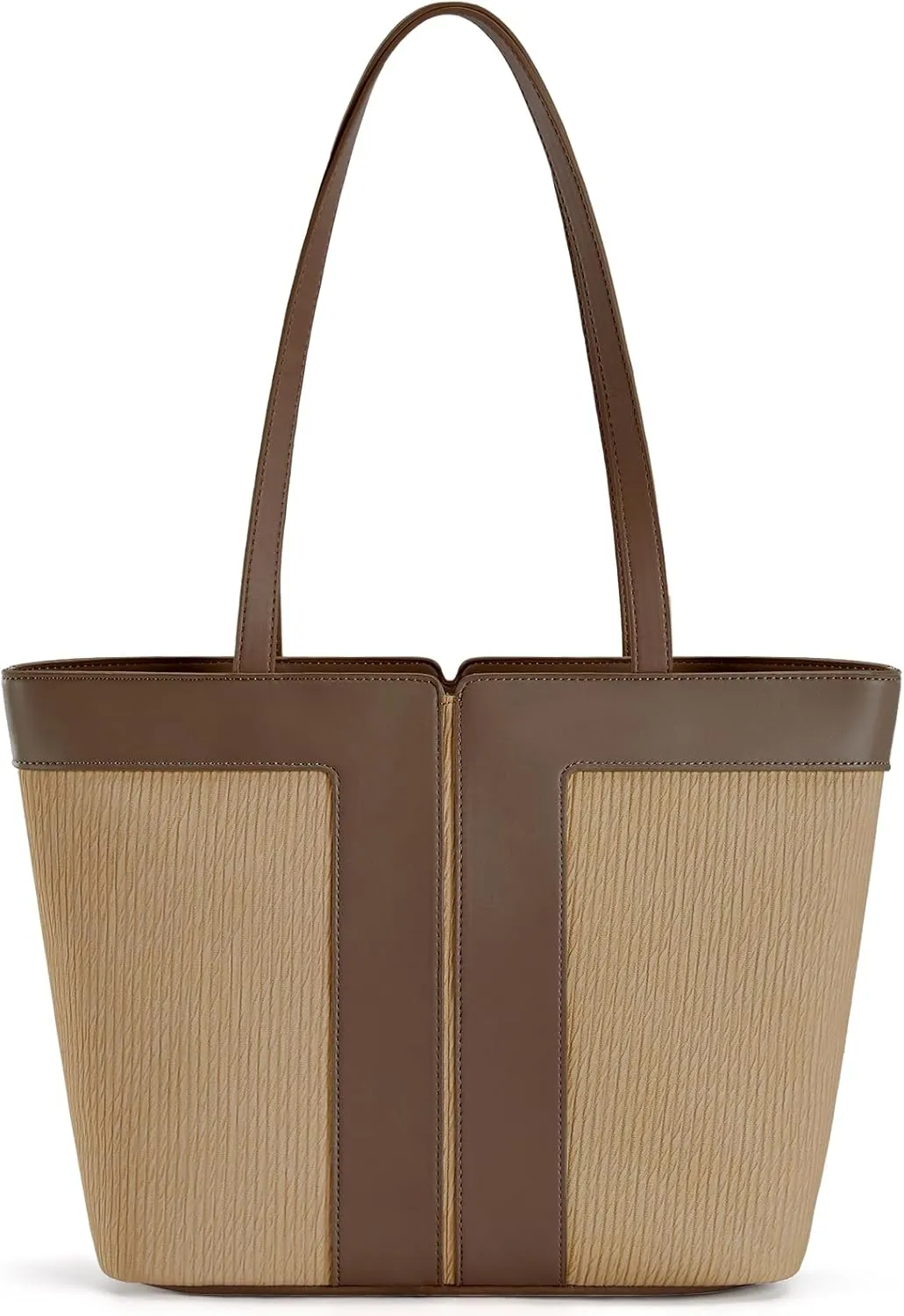 Missnine Quilted Tote Bags with Zipper, Vegan Leather Purses and Handbags for Women, Large Hobo Shoulder Bag