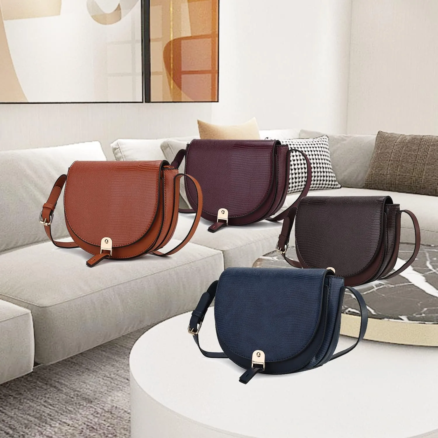 MKF Collection Shoulder Bag for Women, Vegan Leather Crossbody Handbag Purse