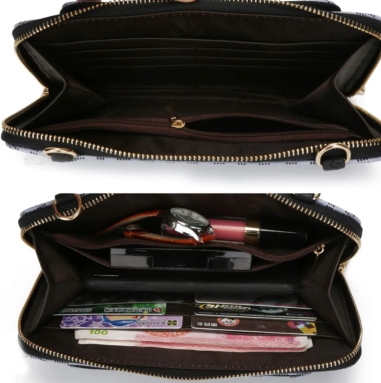 MKF Collection Women's Crossbody Phone Bag, Vegan Leather shoulder Bag Cell phone bag Wallet Purse Handbag by Mia K