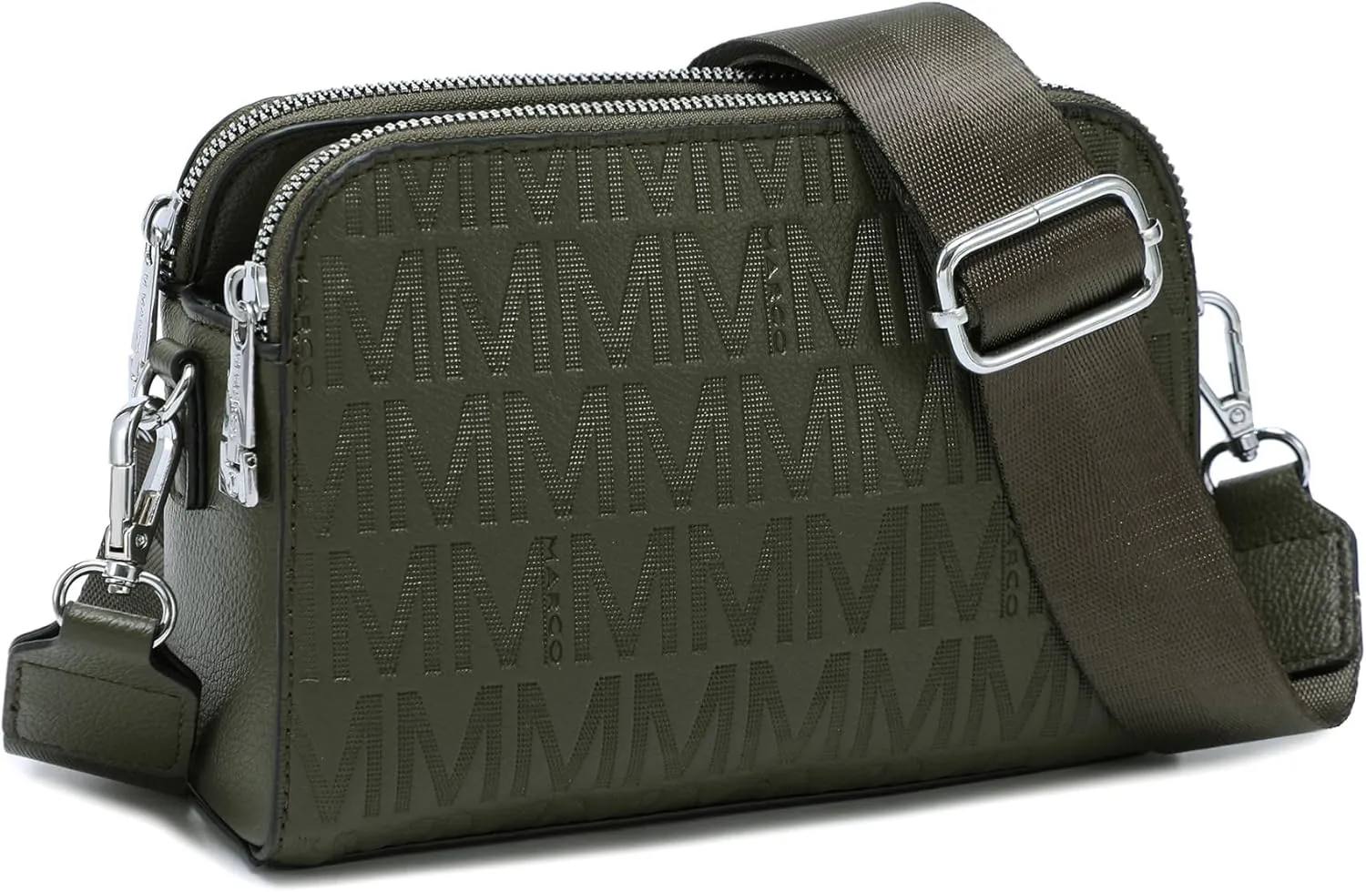 MKP COLLECTION Crossbody Bags for Women Small Shoulder Purses with Adjustable Wide Strap, Triple Zip Design