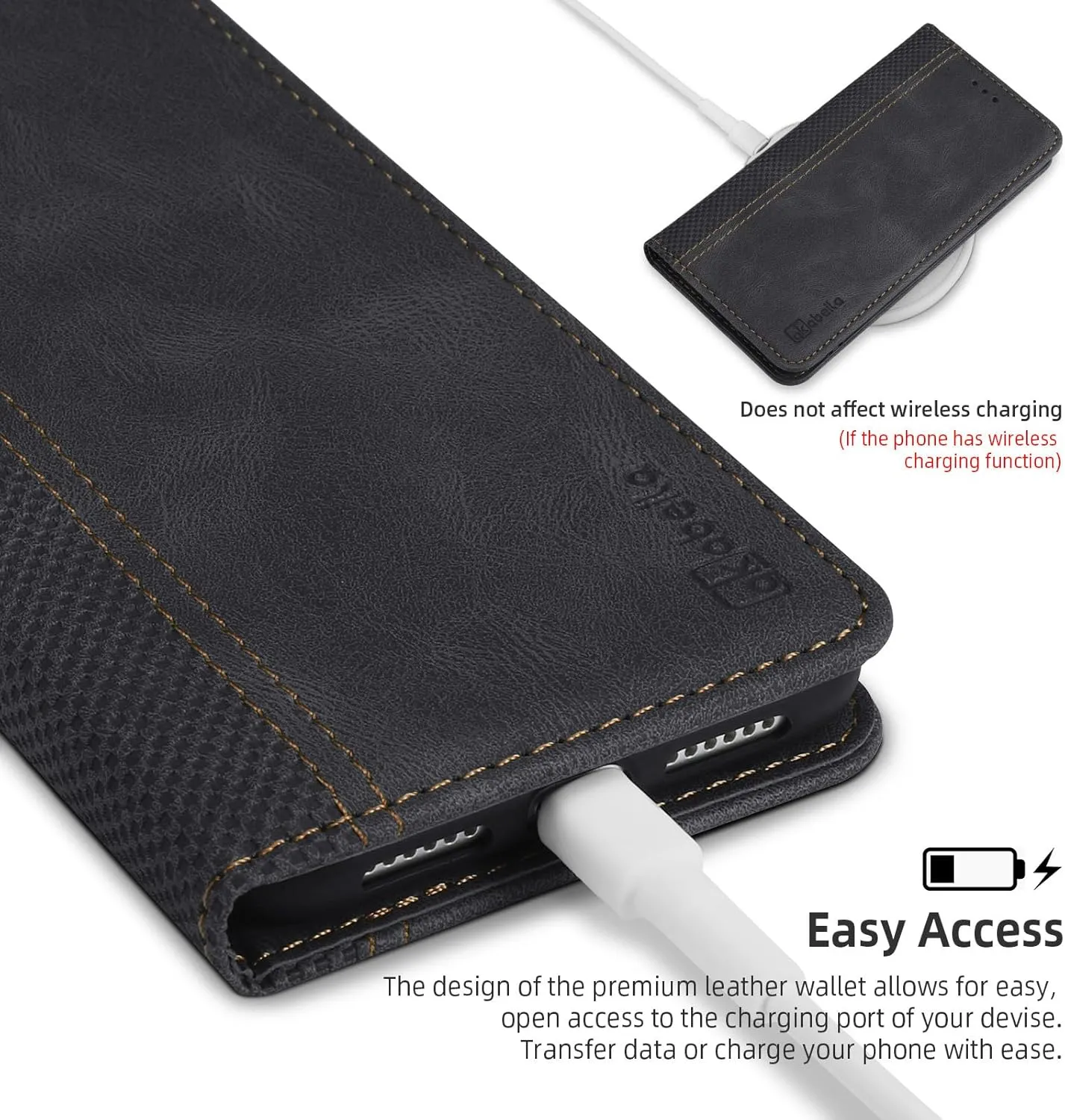 Mobile Phone Case Compatible with Motorola Moto G75 5G Case Protective PU Leather Flip Case Stand Wallet Folding Case Bag Case with [Card Slot] [Stand Function] [Magnetic] Black