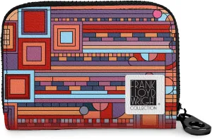 Monarque RFID Secure Armored Signature Zipper Wallet (Frank Lloyd Wright Saguaro Sunset)