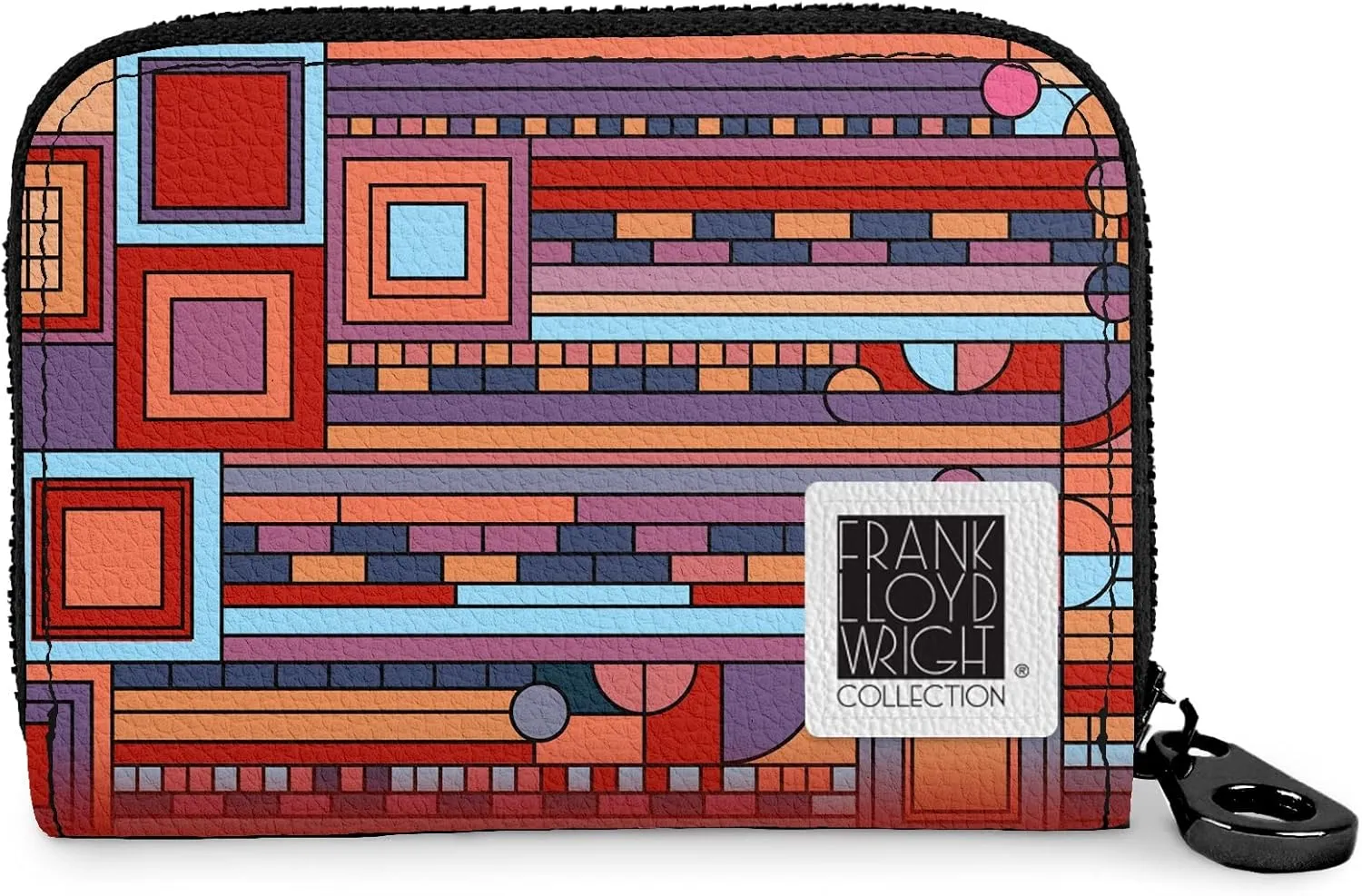 Monarque RFID Secure Armored Signature Zipper Wallet (Frank Lloyd Wright Saguaro Sunset)