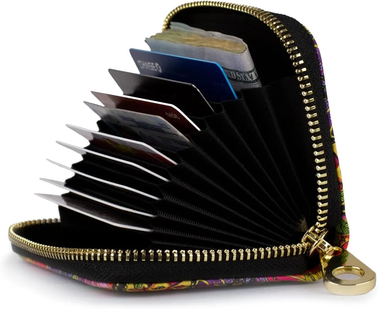 Monarque RFID Secure Armored Signature Zipper Wallet (Frank Lloyd Wright Saguaro Sunset)