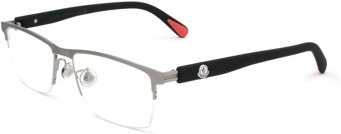 Moncler Semi-Rimless Eyeglasses ML5164H 015 Matte Ruthenium 54mm