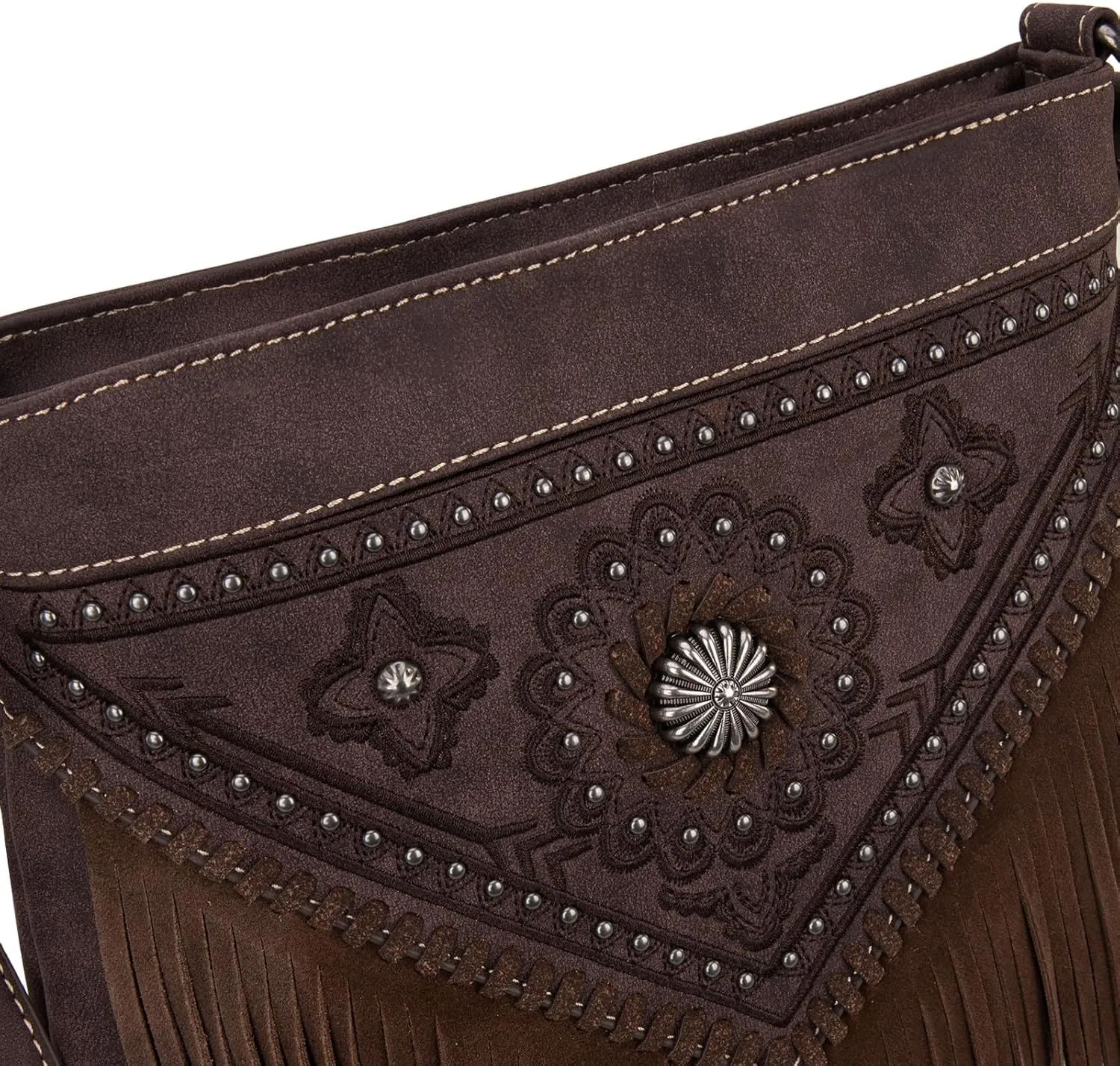 Montana West Crossbody Bags for Women Western Small Purse Tassels Embossed Handbags