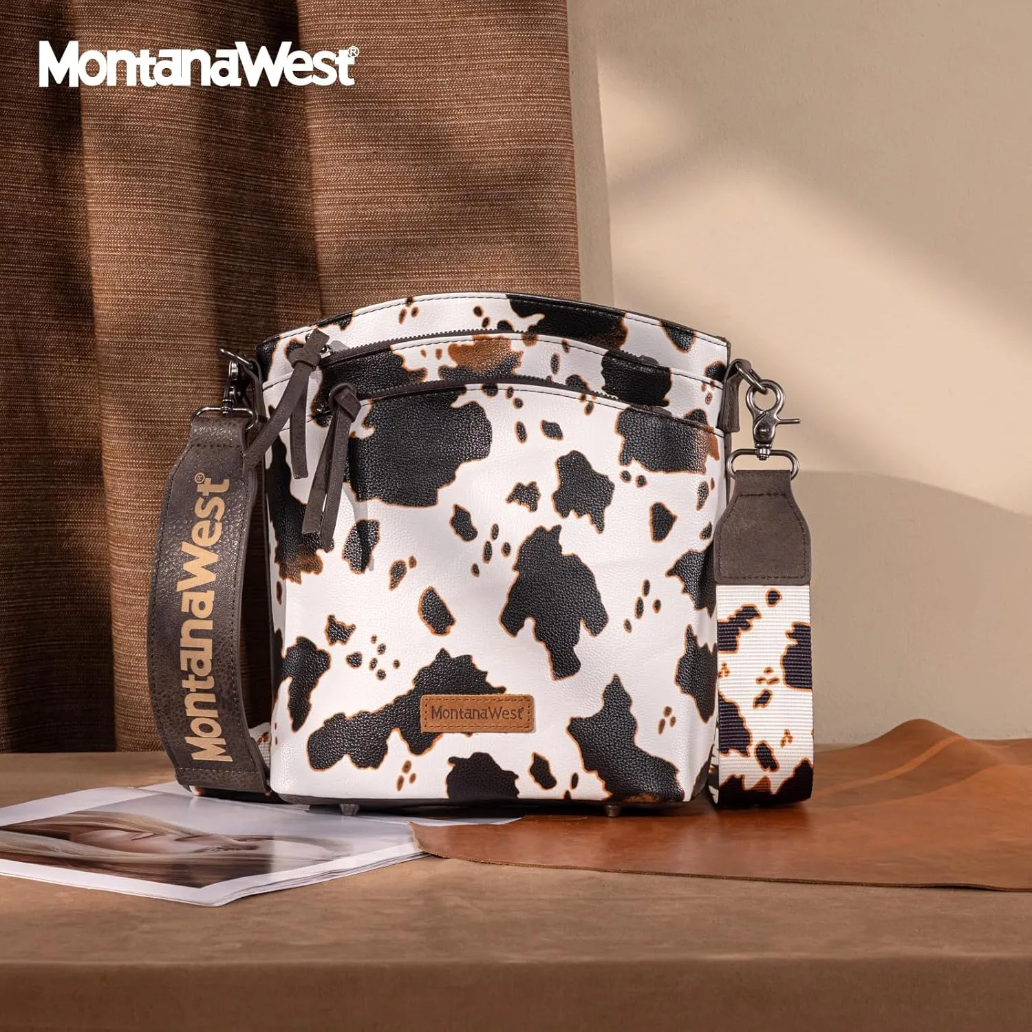 Montana West Crossbody Purses and Handbags for Women Double Compartments Cross Body Bag with Adjustable Strap