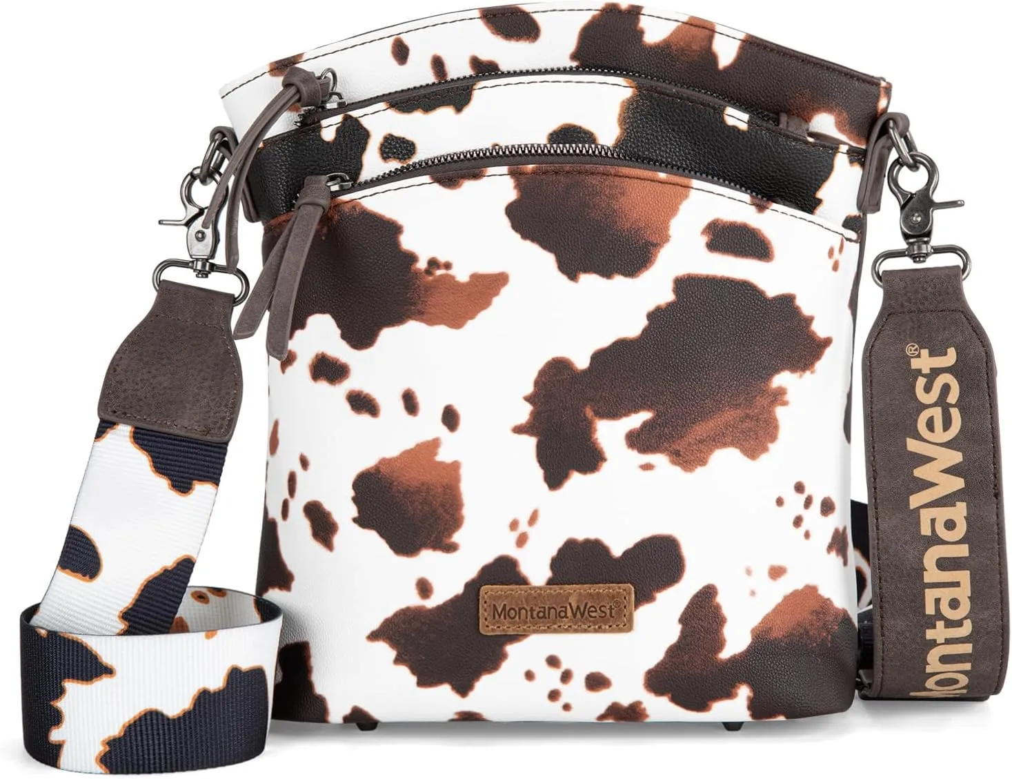 Montana West Crossbody Purses and Handbags for Women Double Compartments Cross Body Bag with Adjustable Strap