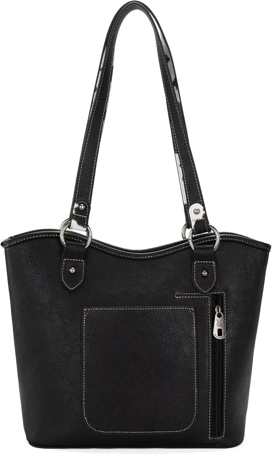 Montana West Western Tote Bags for Women Tooled Shoulder Ladies Top Handle Handbag