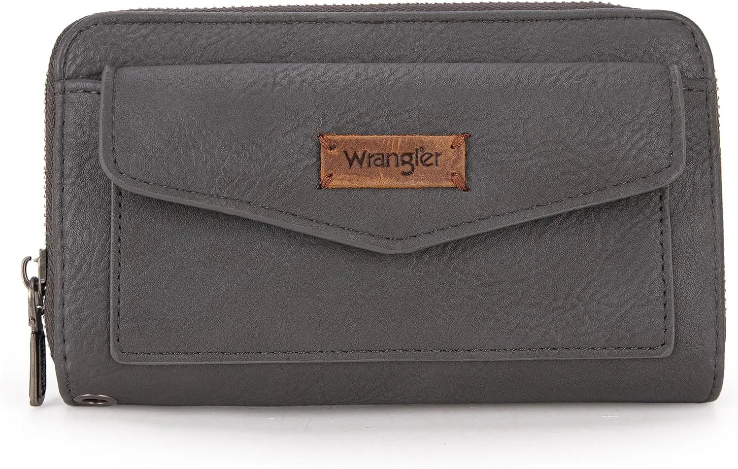 Montana West Wrangler Large Capacity Wallets Women with Wristlet and Metal Smooth Zipper