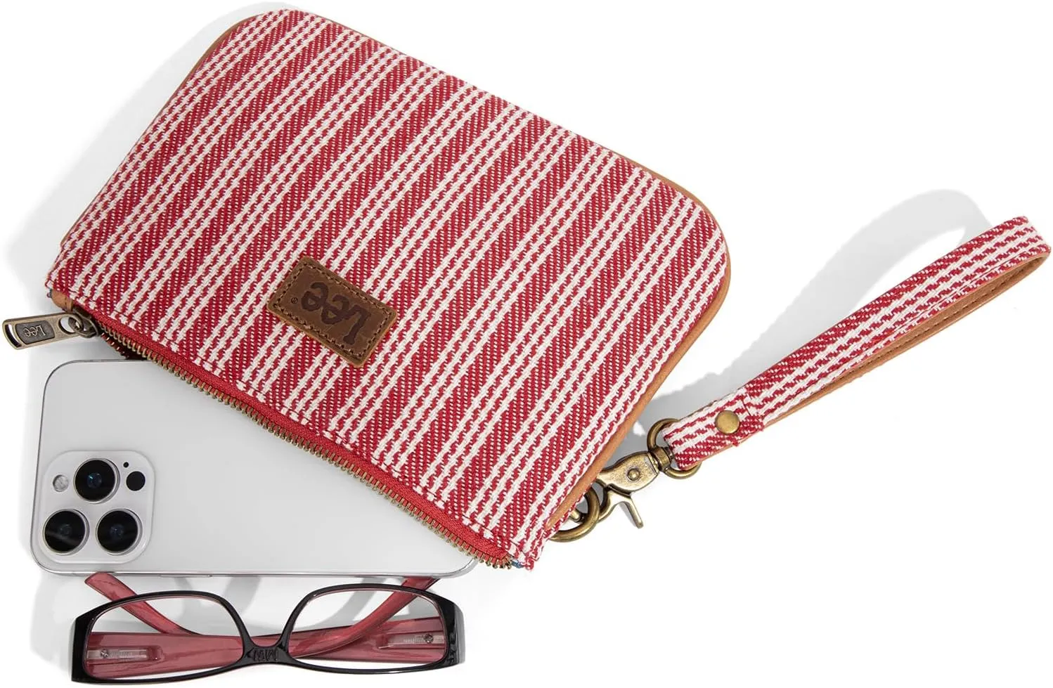 Montana West x Lee Large Wristlet Wallets for Women Striped Slim Cell Phone Clutch Purses Handbag with Wrist Strap
