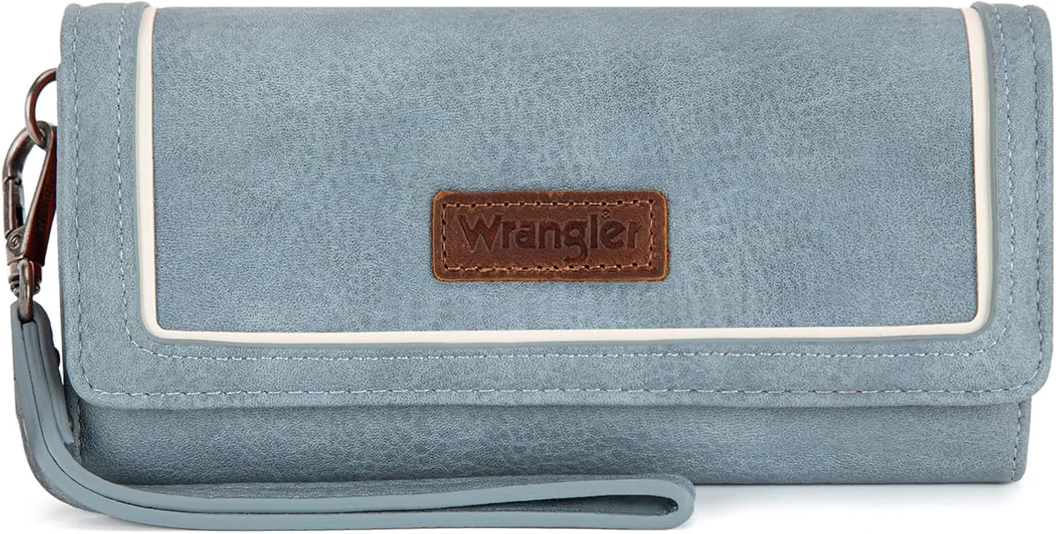 Montana West X Wrangler Wallet for Women Phone Wristlet Wallet Ladies Felame Large Capacity Clutch Wallets with Coin Purse