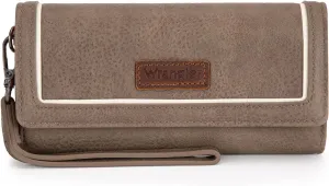 Montana West X Wrangler Wallet for Women Phone Wristlet Wallet Ladies Felame Large Capacity Clutch Wallets with Coin Purse