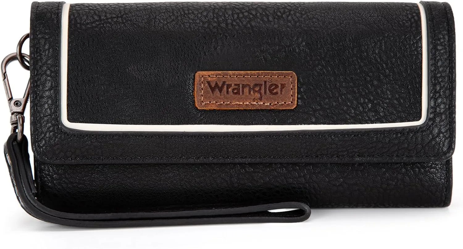 Montana West X Wrangler Wallet for Women Phone Wristlet Wallet Ladies Felame Large Capacity Clutch Wallets with Coin Purse