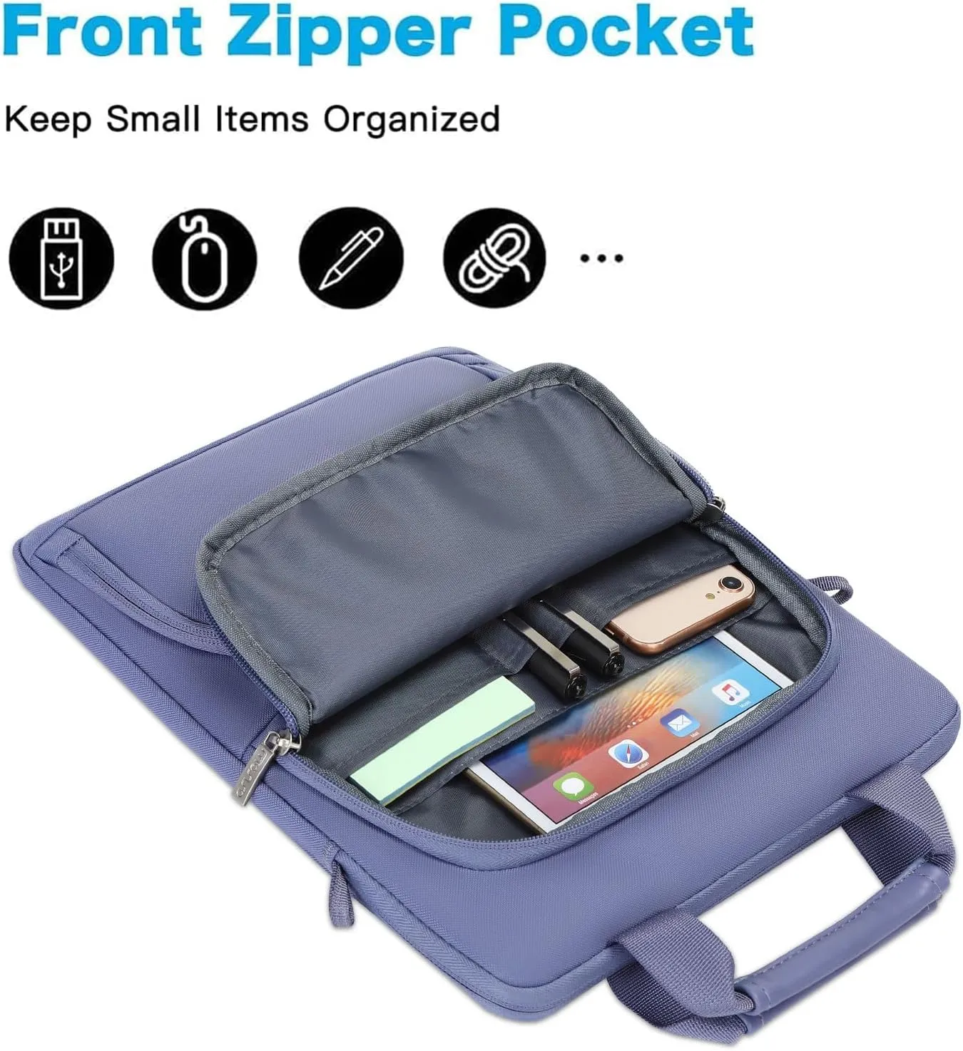 MOSISO 360 Protective Vertical Tablet Shoulder Bag Compatible with iPad Pro 13 M4 & iPad Air 13 M3 M2, iPad Pro 12.9 M2 M1 6/5th with 2 Curved Pockets, Lavender Gray