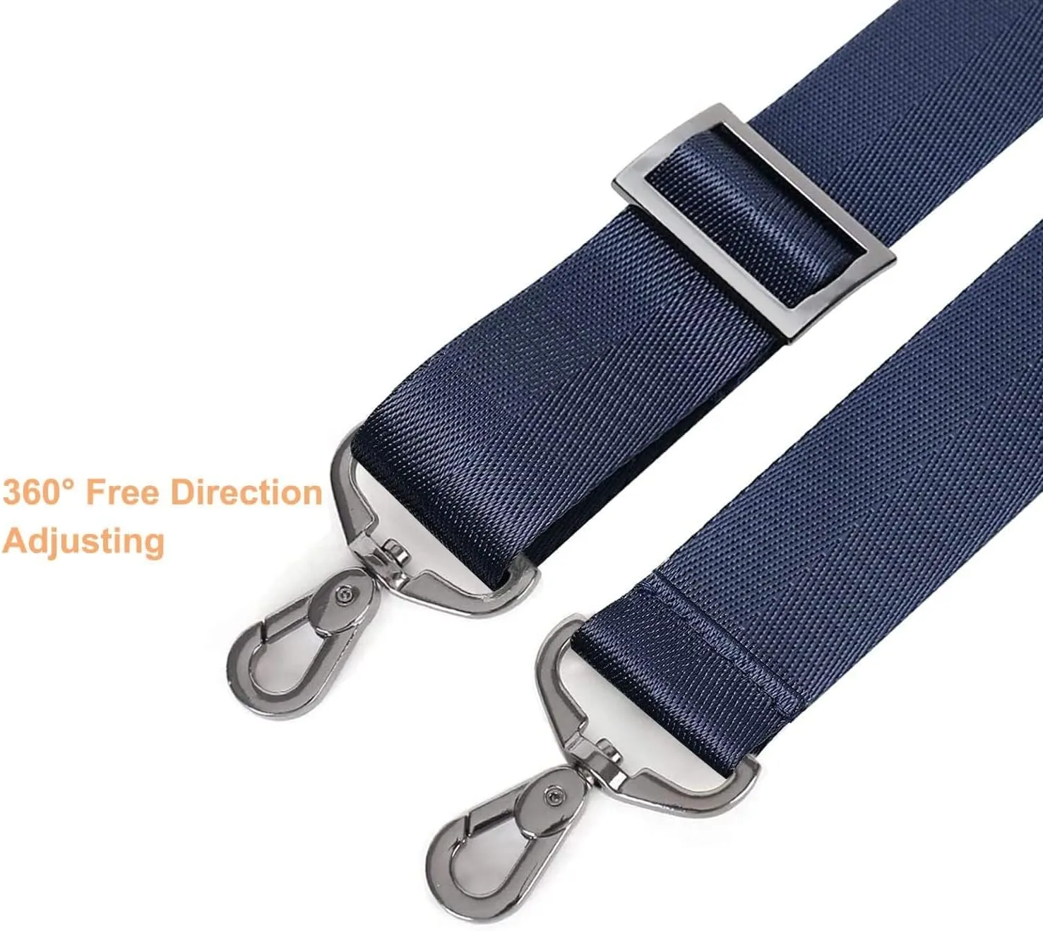 MOSISO 56 inch Shoulder Strap, Adjustable Thick Soft Universal Replacement Non-Slip Fit Padded with Metal Swivel Hooks for Laptop Shoulder Bag/Laptop Messenger Bag/Crossbody Bag, Navy Blue