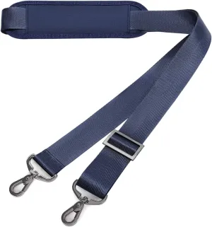 MOSISO 56 inch Shoulder Strap, Adjustable Thick Soft Universal Replacement Non-Slip Fit Padded with Metal Swivel Hooks for Laptop Shoulder Bag/Laptop Messenger Bag/Crossbody Bag, Navy Blue