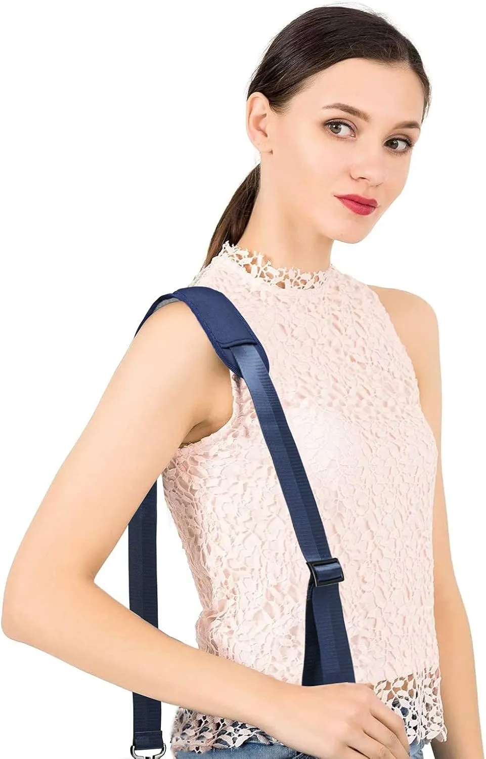MOSISO 56 inch Shoulder Strap, Adjustable Thick Soft Universal Replacement Non-Slip Fit Padded with Metal Swivel Hooks for Laptop Shoulder Bag/Laptop Messenger Bag/Crossbody Bag, Navy Blue