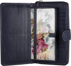 Mou Meraki Big Fat RFID Blocking Leather Organizer Checkbook Wallets For Women - Clutch