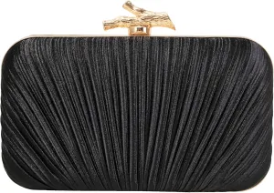 MR Clutch Purses for Women Evening Bag Satin Pleated Evening Bags for Women Formal Wedding Party Cocktail Purse