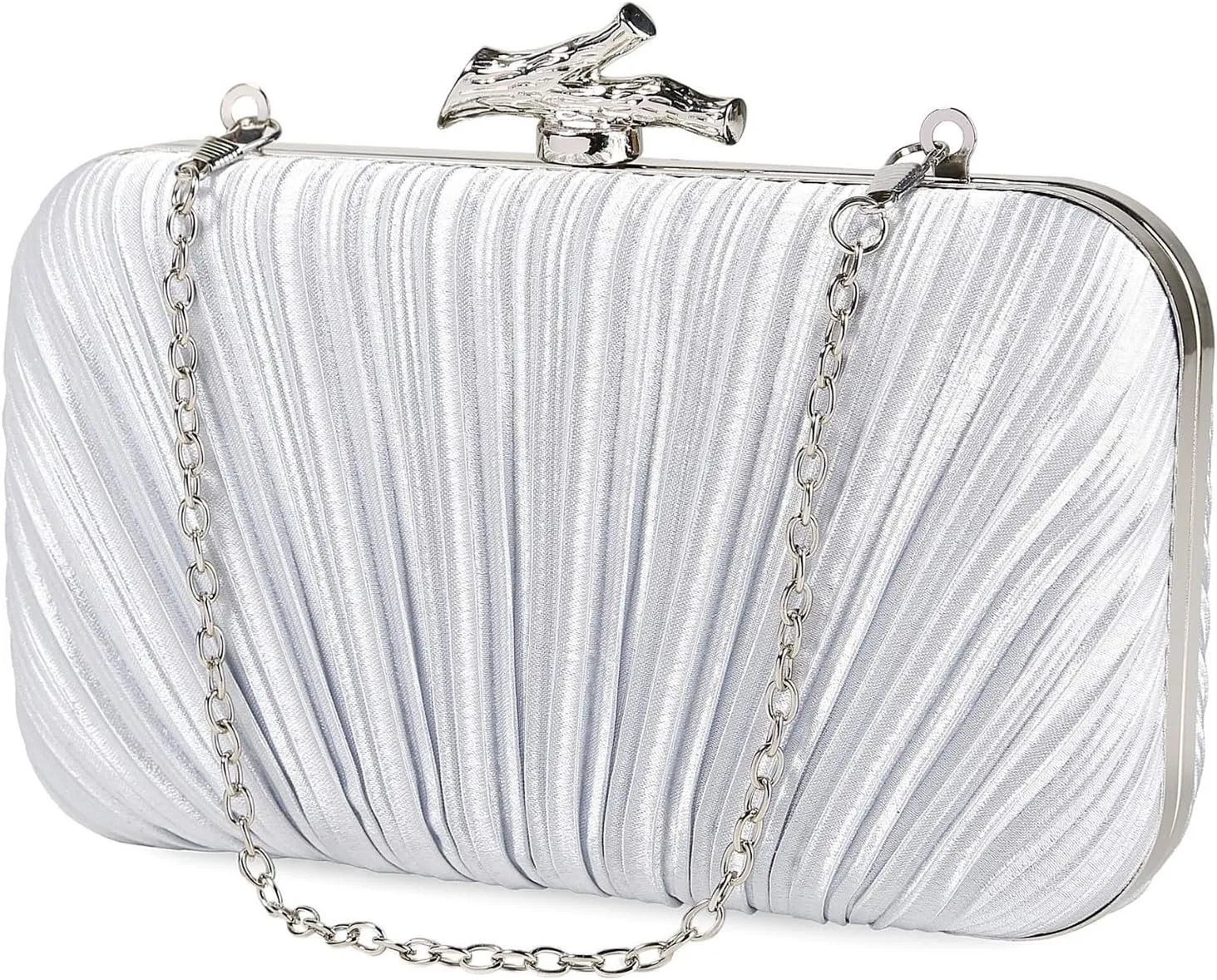 MR Clutch Purses for Women Evening Bag Satin Pleated Evening Bags for Women Formal Wedding Party Cocktail Purse