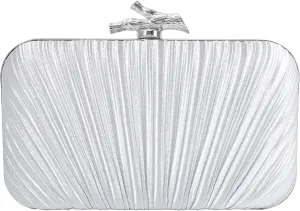 MR Clutch Purses for Women Evening Bag Satin Pleated Evening Bags for Women Formal Wedding Party Cocktail Purse