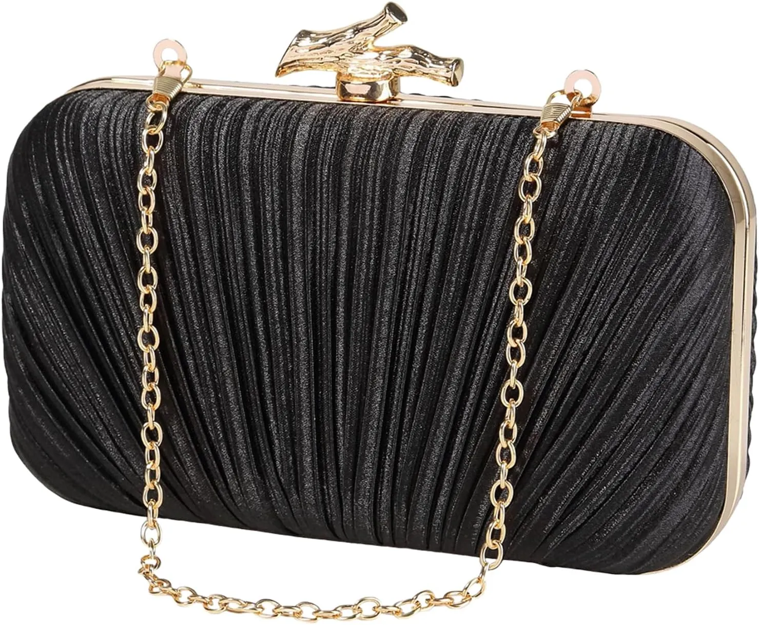 MR Clutch Purses for Women Evening Bag Satin Pleated Evening Bags for Women Formal Wedding Party Cocktail Purse