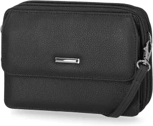 Mundi On The Move RFID Leather Crossbody Wallet For Women With Phone Pocket