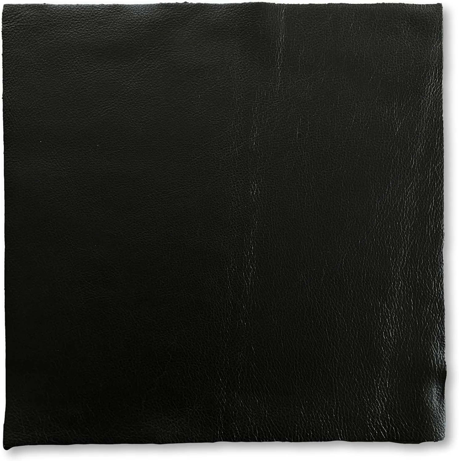 Natural Grain Cow Leathers: 12'' x 12'' Pre-Cut Leather Pieces (Black, 1 Piece)
