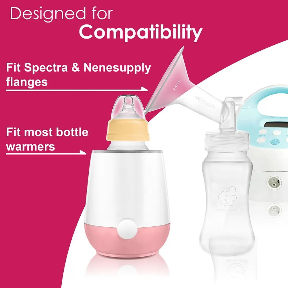 Nenesupply Silicone Baby Bottles Newborn Feeding Bottles Slow Flow Breastfeeding Bottle for Breastfed Babies Wide Neck 8oz Anti Colic Level 2 Nipple for 1  Month Infant Replace Spectra Bottle Pumping