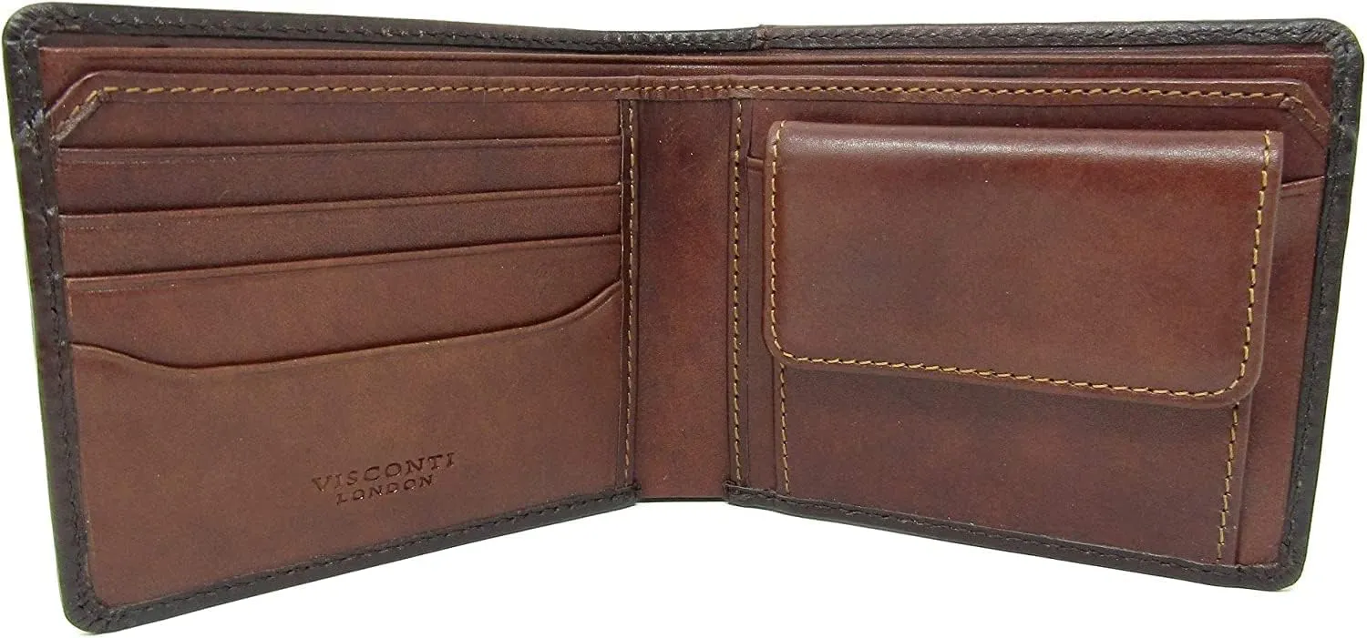 New Gents High End Atelier Burnished Leather Wallet RFID Blocking Tap 'n' Go Technology (Burnish Tan)